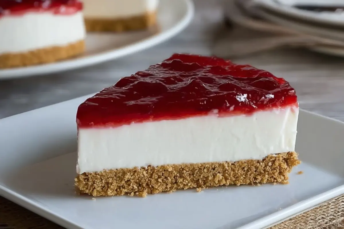 No-Bake Cheesecake With Jam Topping