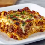 Parmesan Garlic Bacon Cheeseburger Lasagna