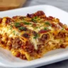 Parmesan Garlic Bacon Cheeseburger Lasagna