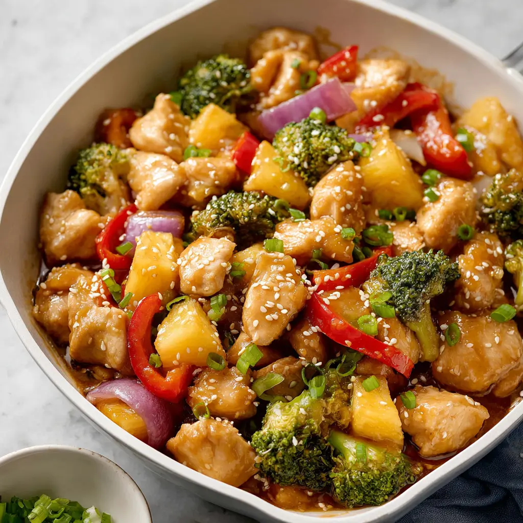 Healthy Pineapple Chicken Stir Fry