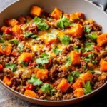 Ground Beef and Sweet Potato Skillet