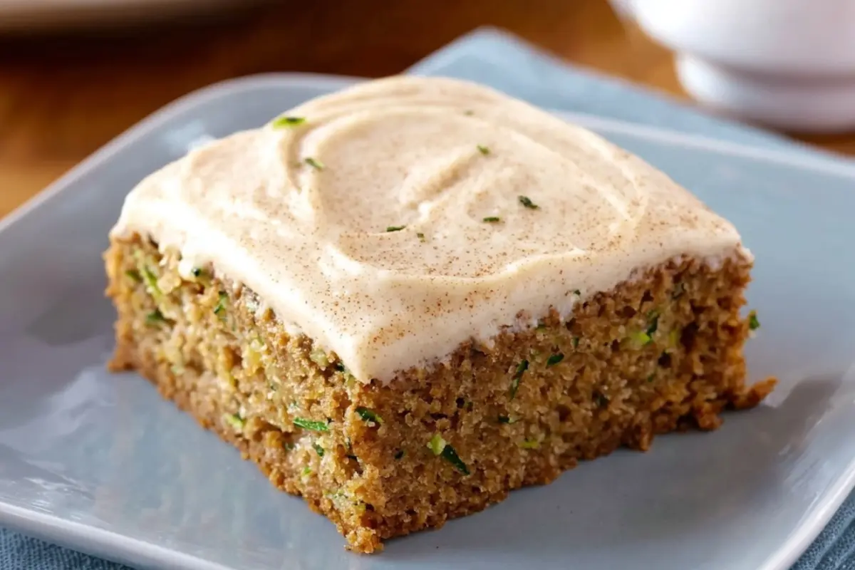 Spiced Cream Cheese Frosted Zucchini Bars