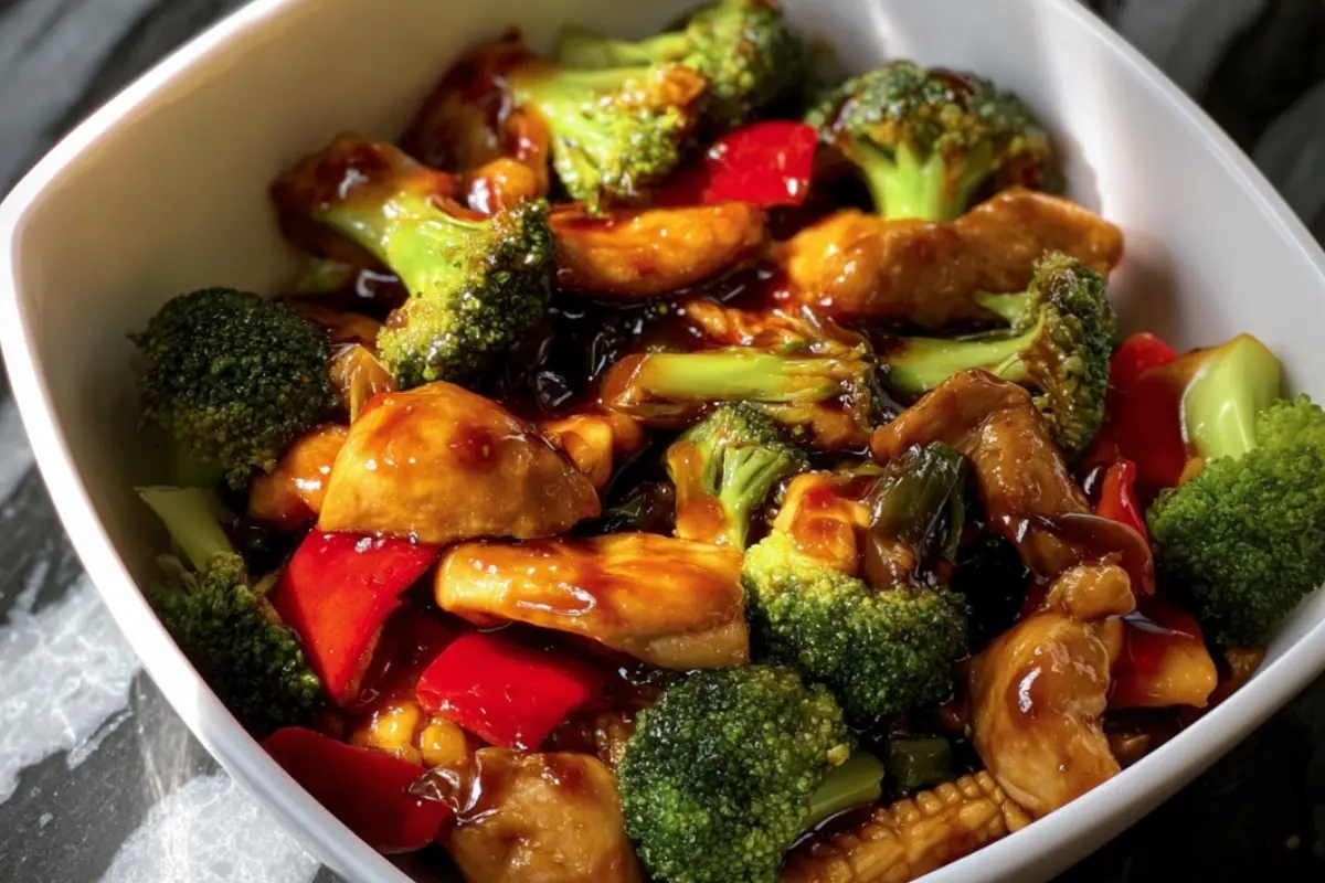 Szechuan Chicken with Broccoli and Red Peppers