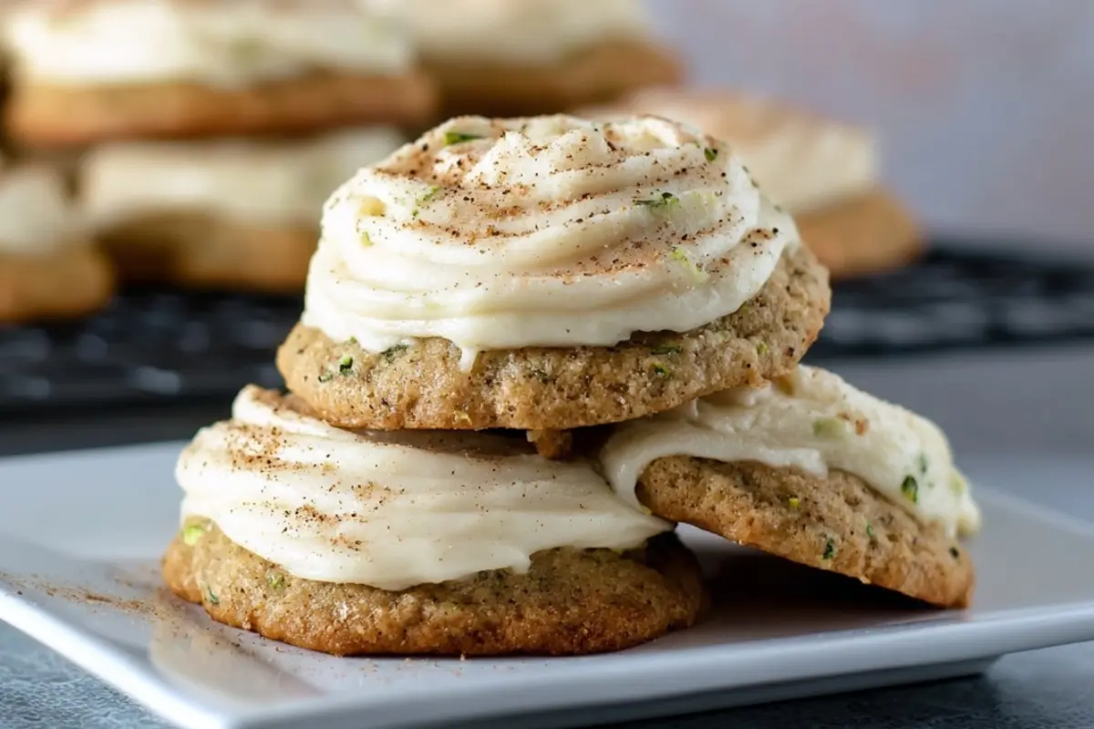 Zucchini Cookies with Cream Cheese Frosting