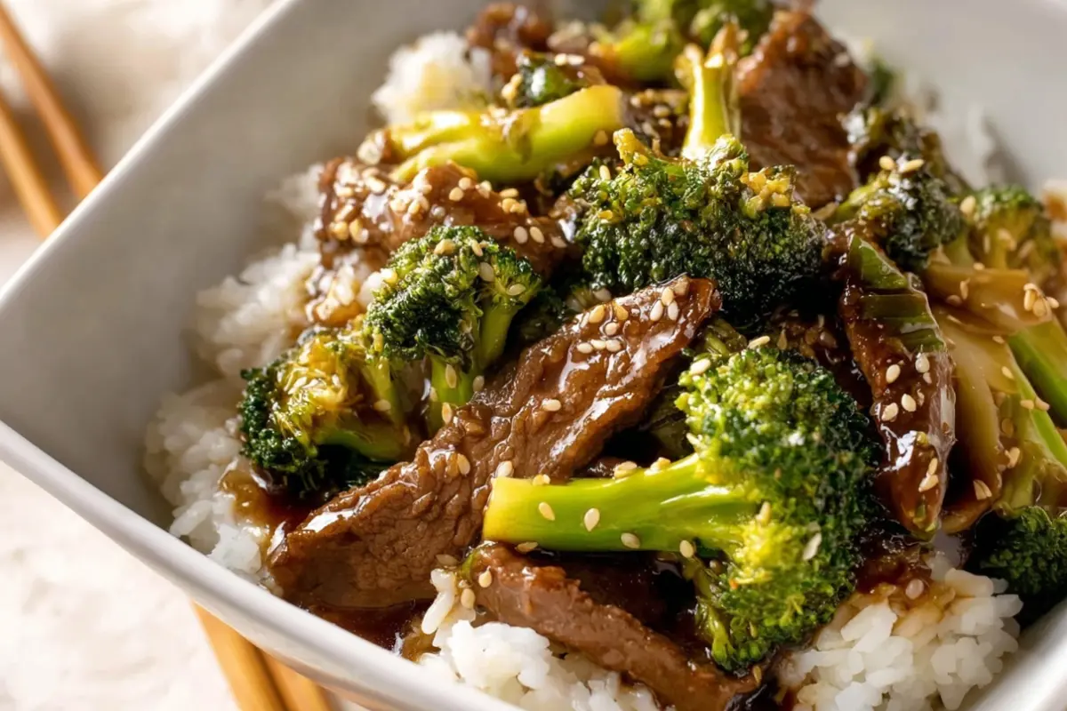 homemade beef and broccoli