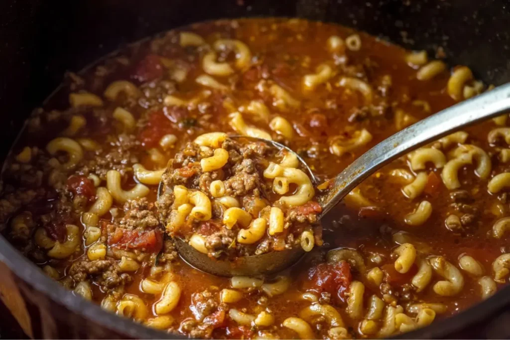 Beef Macaroni Soup