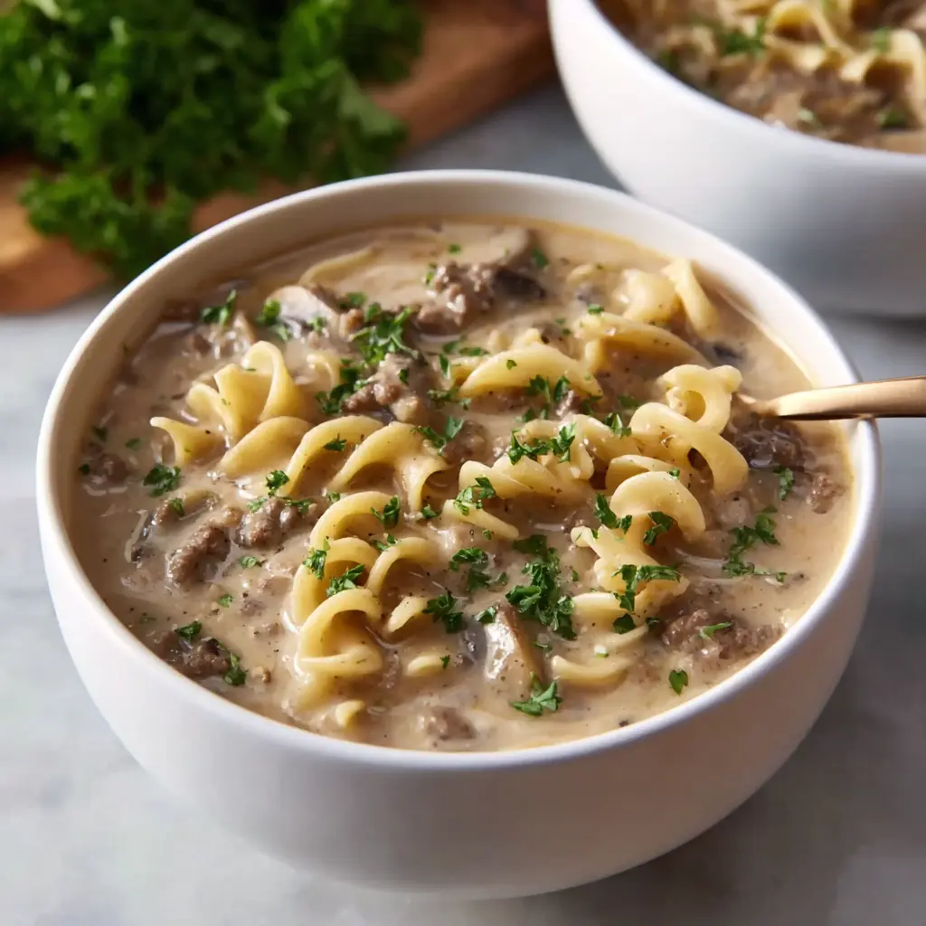 Beef Stroganoff Soup