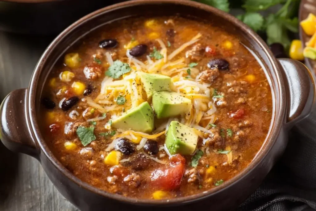 Easy Beef Taco Soup