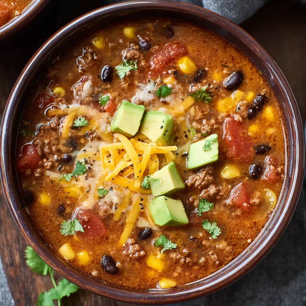 Beef Taco Soup Recipe