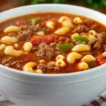 Beef and Tomato Macaroni Soup