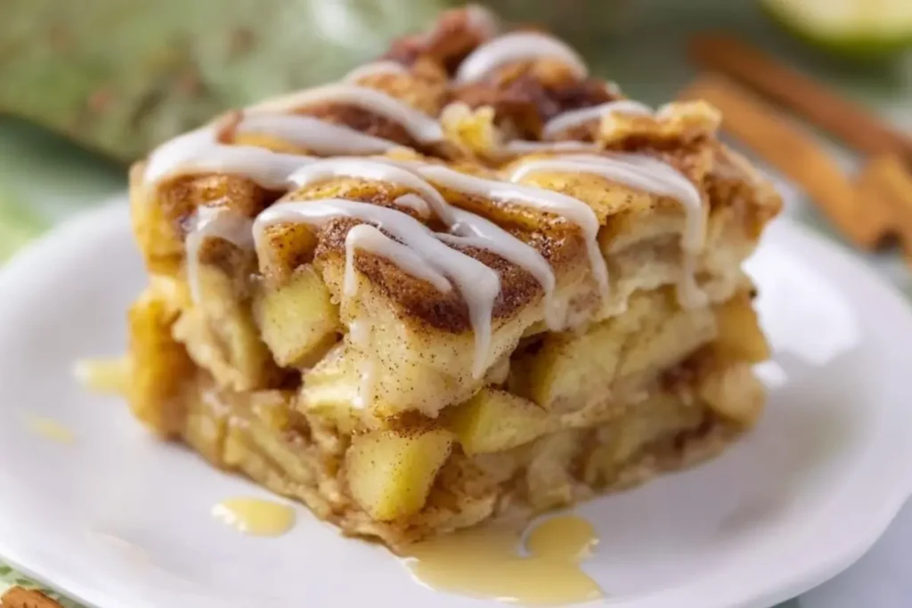 Caramel Apple Cinnamon Roll Lasagna