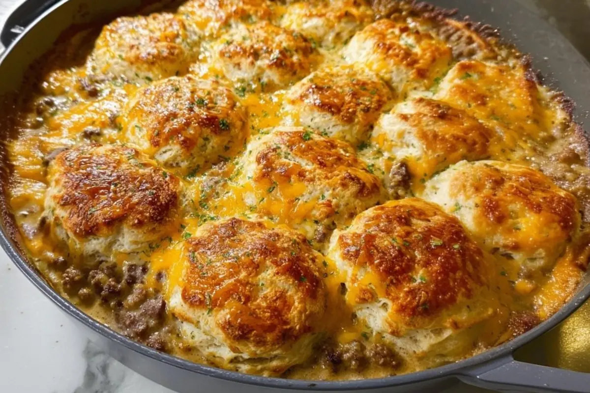 Cheddar Bay Hamburger Casserole