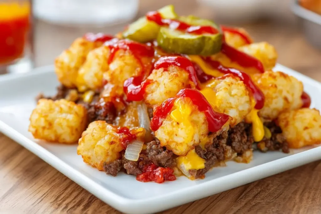 Cheeseburger Tater Tot Casserole