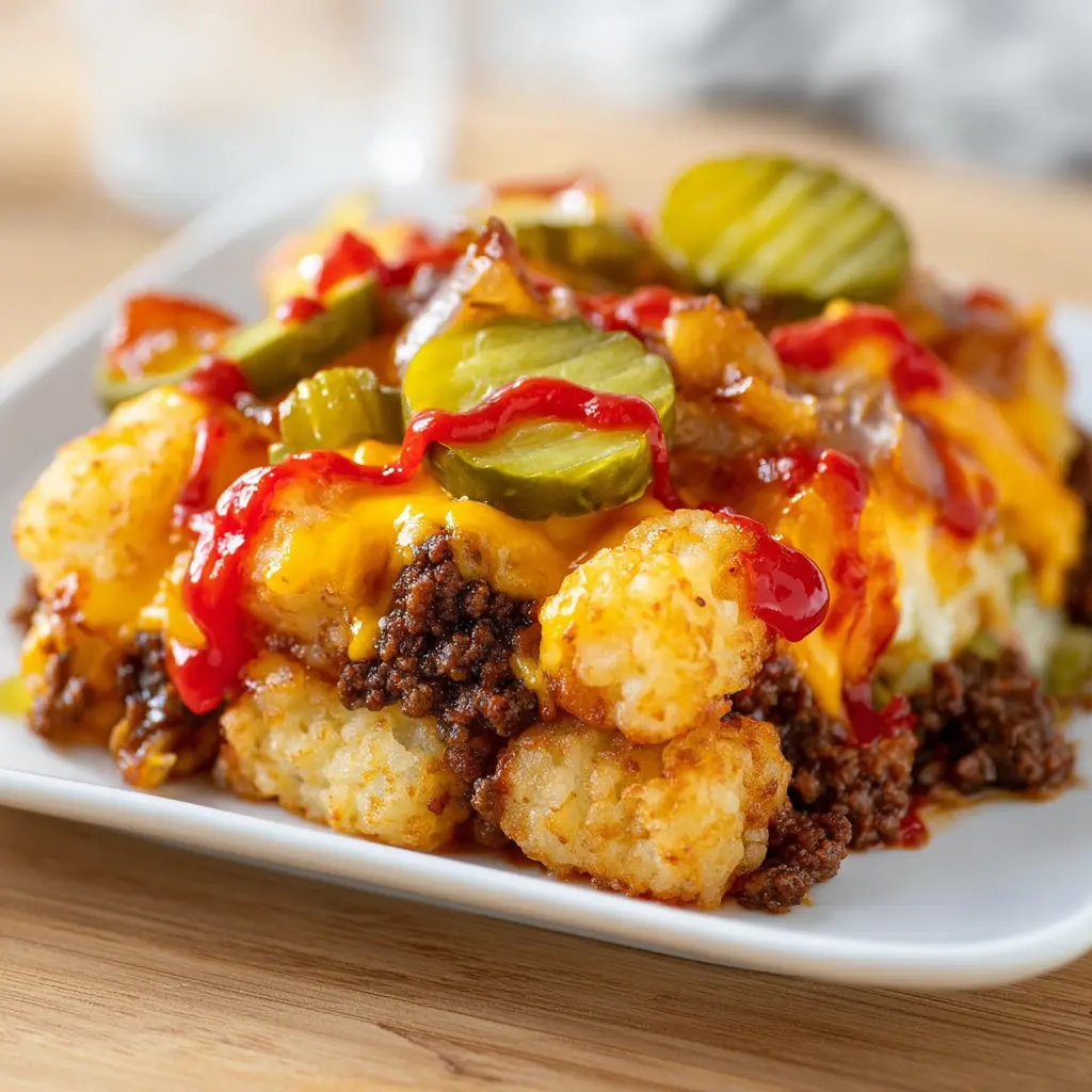 Cheeseburger Tater Tot Casserole Recipe