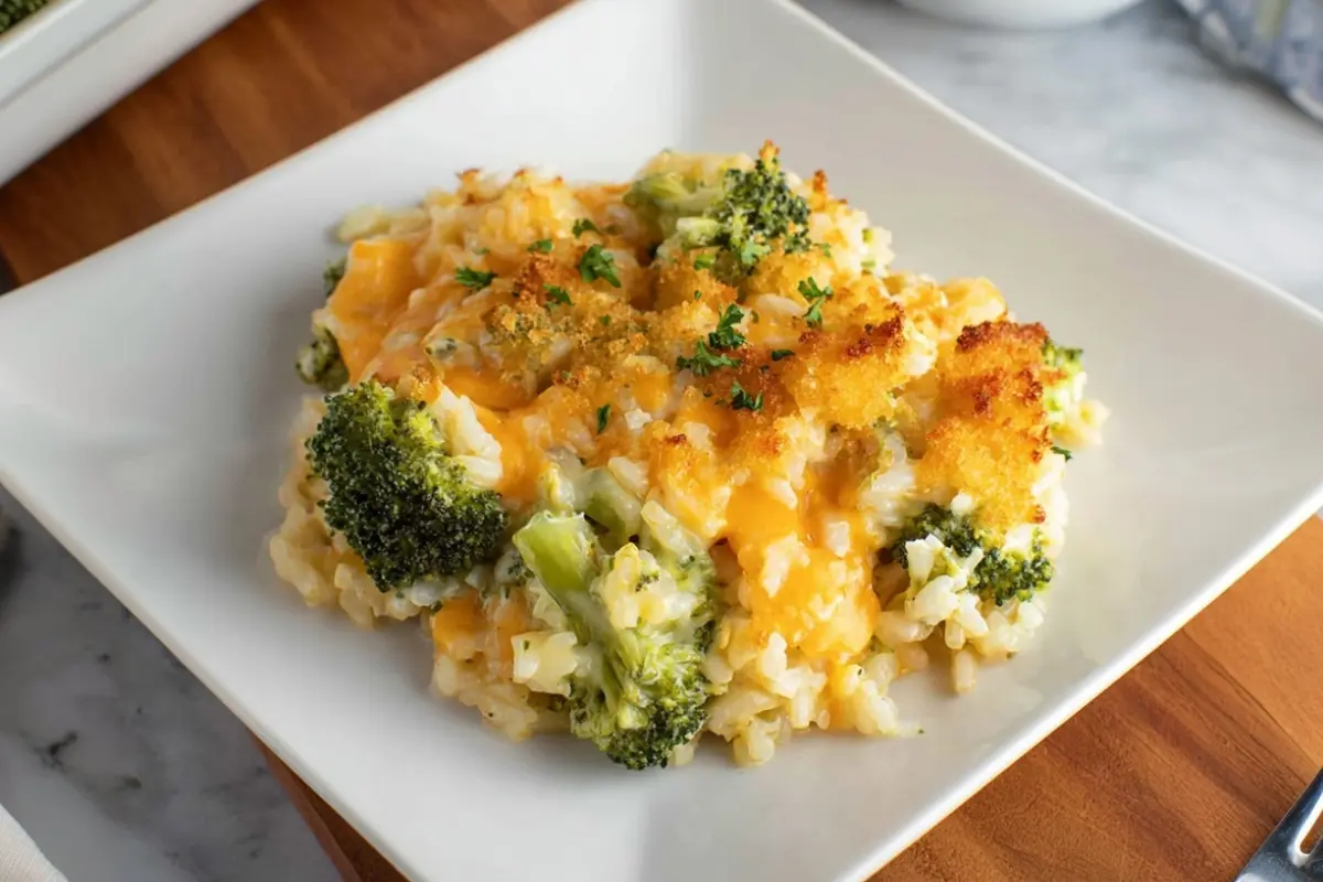 Cheesy Broccoli Rice Casserole