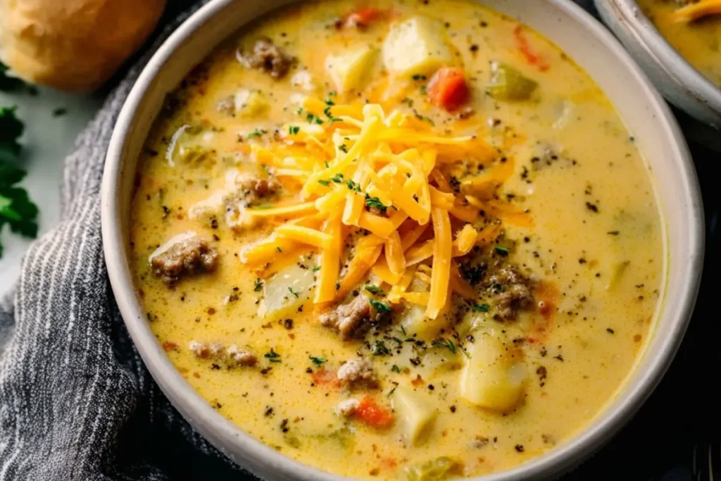 Creamy Cheeseburger Soup