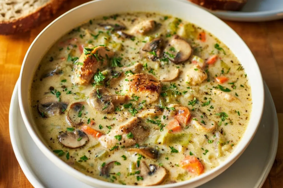Creamy Chicken and Mushroom Soup