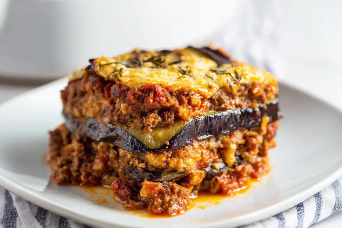 Eggplant Ground Beef Casserole