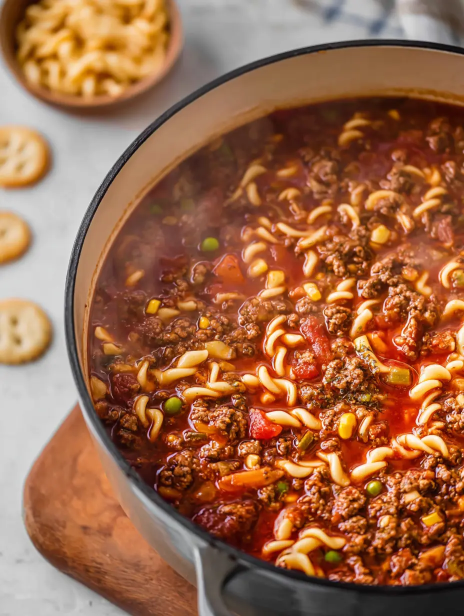 Hamburger Noodle Soup Recipe