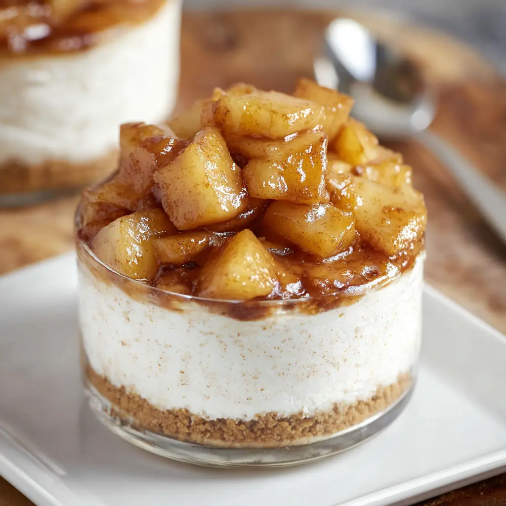 No-Bake Apple Cinnamon Cheesecakes Recipe