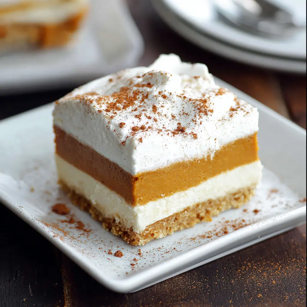 No Bake Pumpkin Pie Cheesecake Bars Recipe