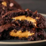 PEANUT BUTTER CHOCOLATE STUFFED COOKIES