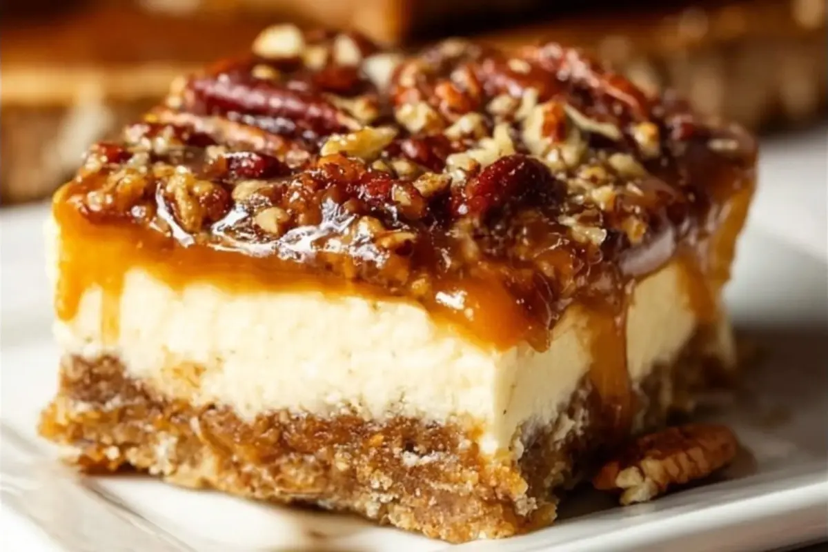 Pecan Pie Cheesecake Bars
