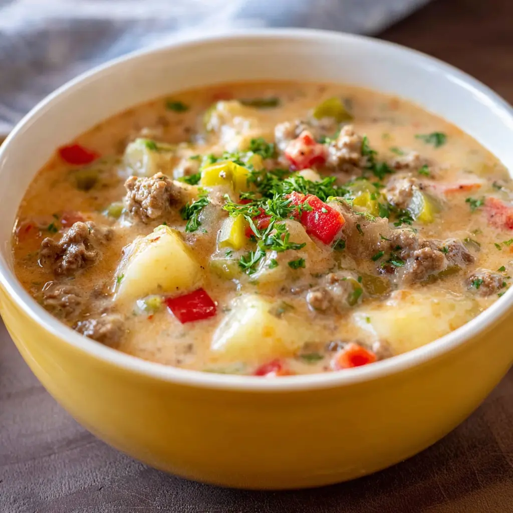 Potato Cheeseburger Soup Recipe