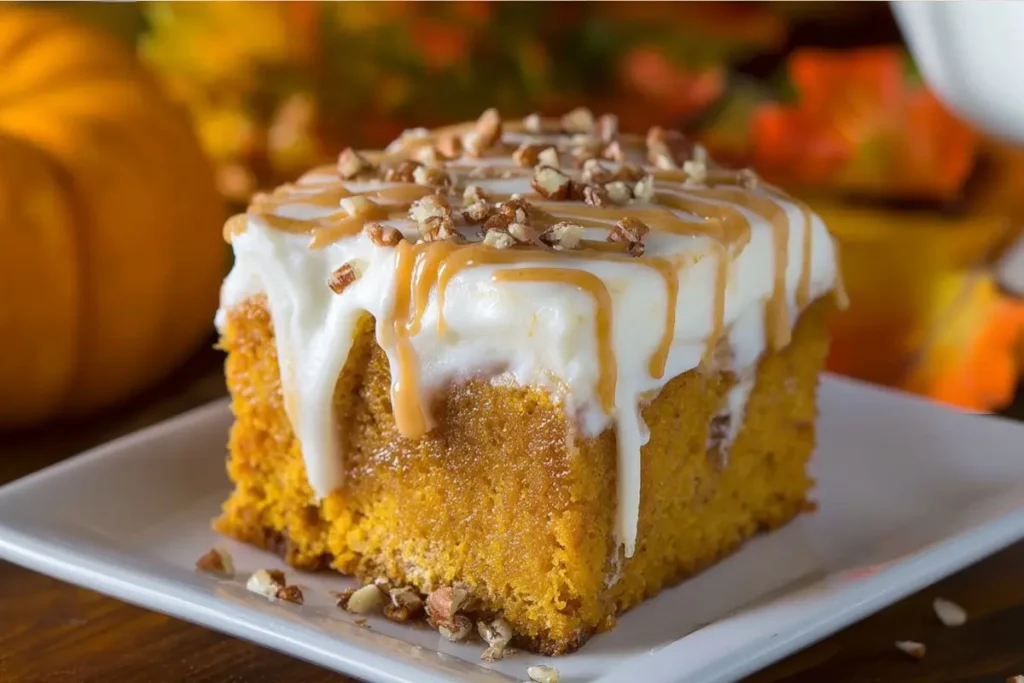 Pumpkin Magic Poke Cake