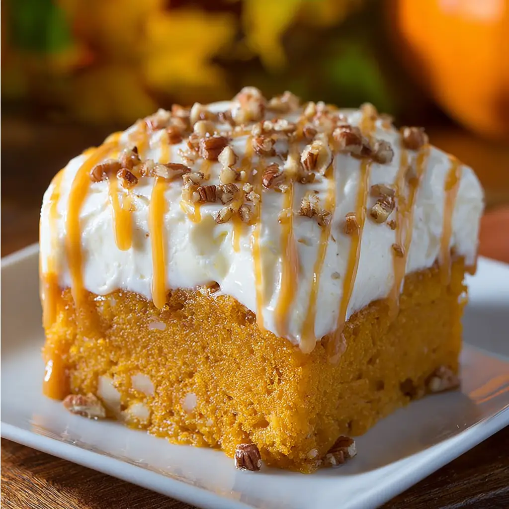 Pumpkin Poke Cake