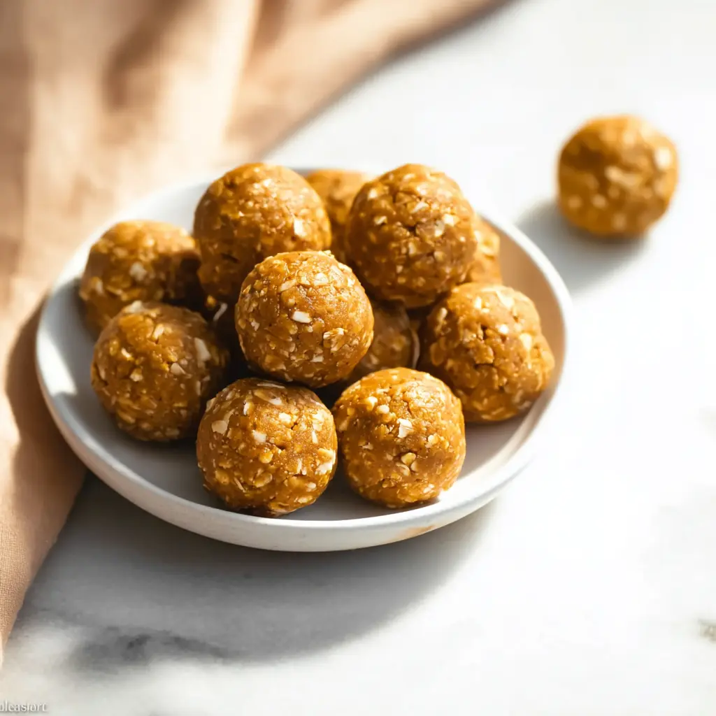 No-Bake Pumpkin Spice Latte Energy Bites