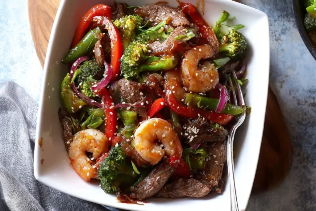 Shrimp and Steak Stir Fry