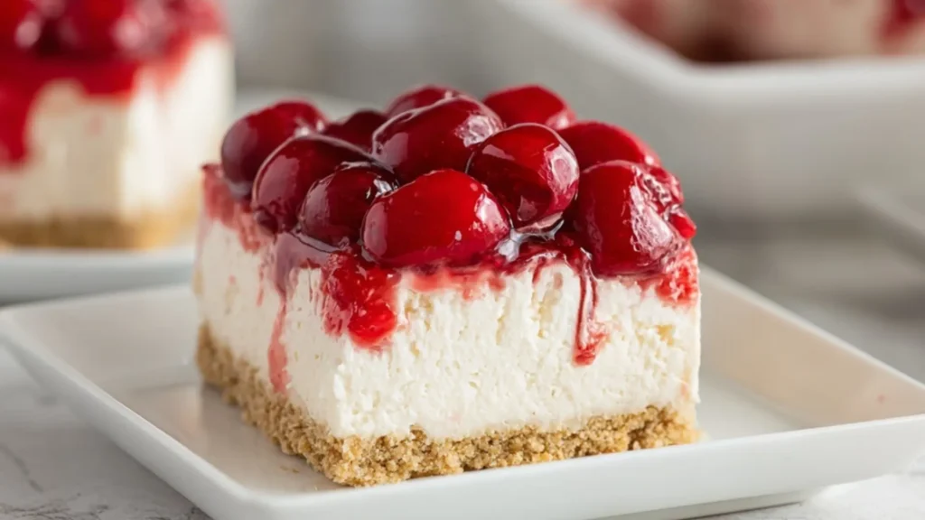 no bake cherry cheesecake dessert