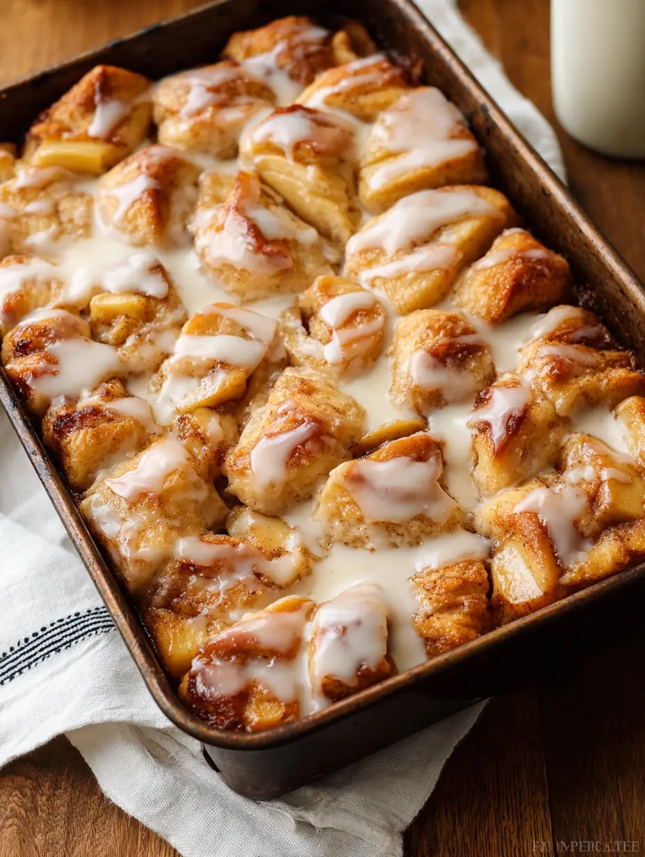 2 Ingredient Apple Cinnamon Roll Bake