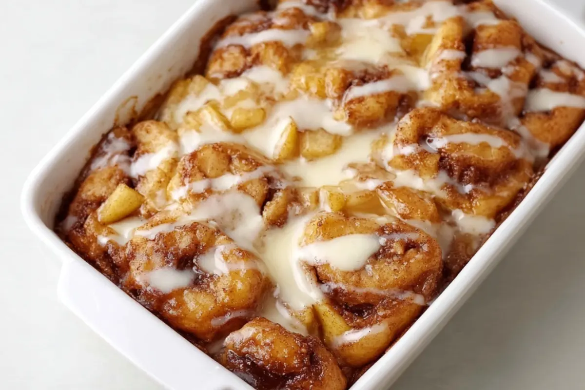Apple Pie Cinnamon Rolls Casserole