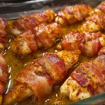 Bacon Wrapped Garlic Parmesan Chicken