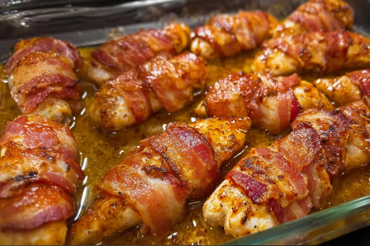 Bacon Wrapped Garlic Parmesan Chicken