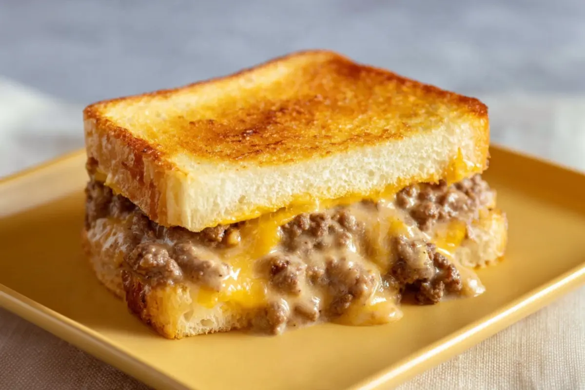 Beef Bacon Cheeseburger Grilled Cheese Casserole