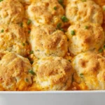 Buffalo Chicken Biscuit Bake
