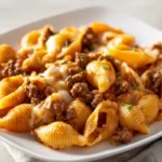 Cheesy Beef and Shells Casserole