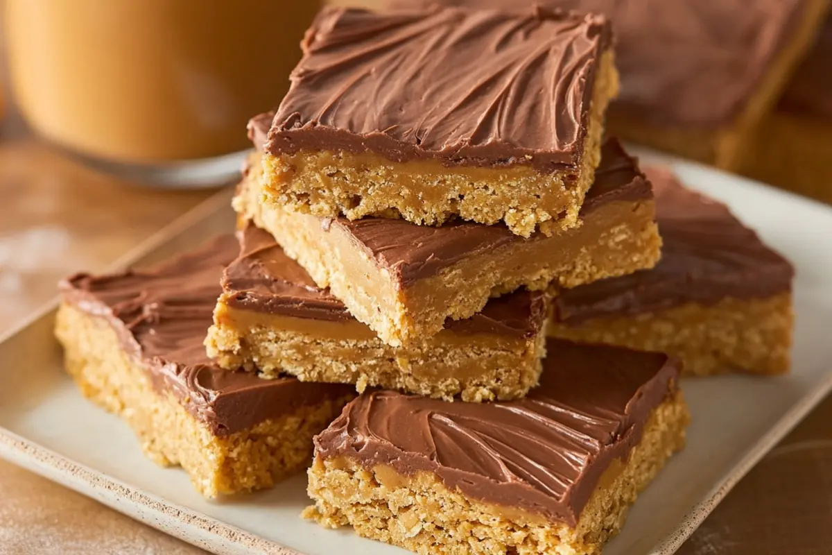 Chocolate Frosted Peanut Butter Bars