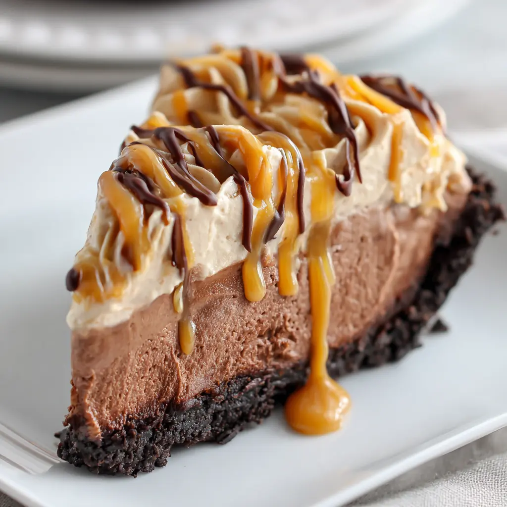 Chocolate Peanut Butter Caramel Mousse Pie Recipe