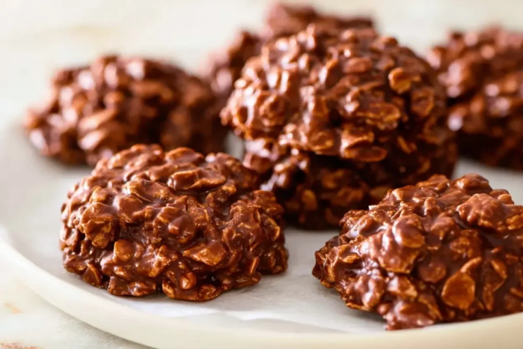 Chocolate Peanut Butter No Bake Cookies
