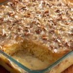 Coconut Cream Cake with Coconut Pecan Frosting