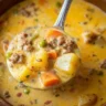 Crock Pot Cheeseburger Soup