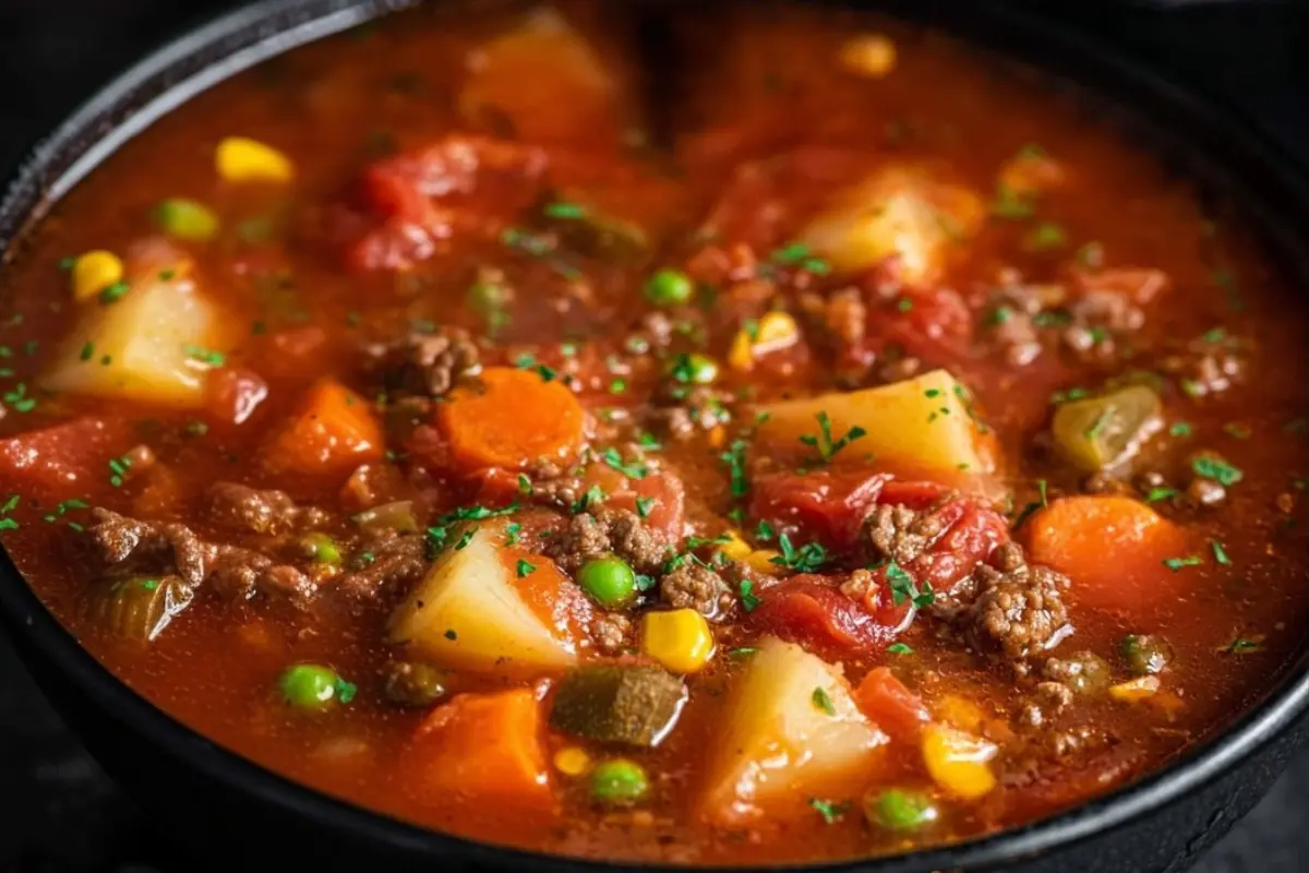 Crock Pot Hamburger Soup