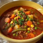 Crockpot Ground Beef Vegetable Soup