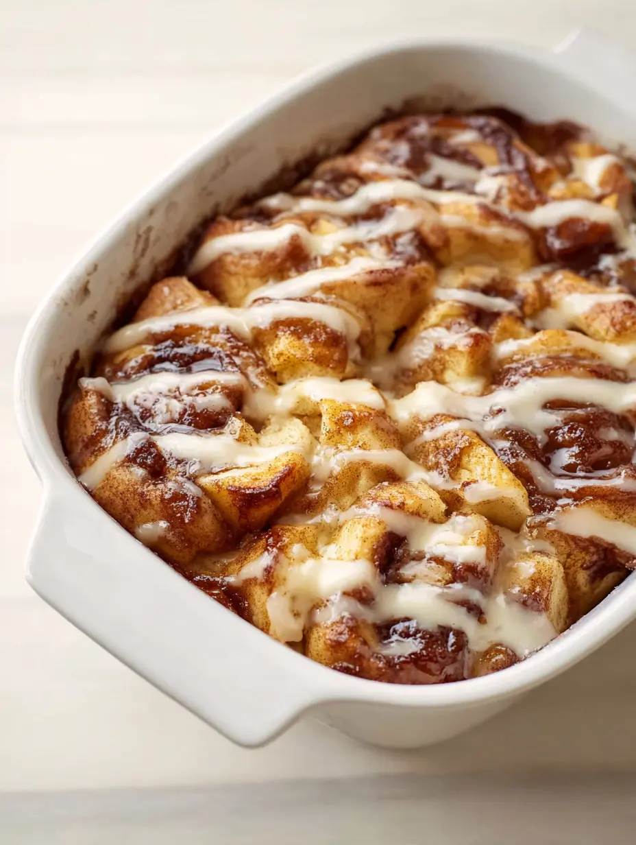 Easy Apple Pie Cinnamon Rolls Casserole