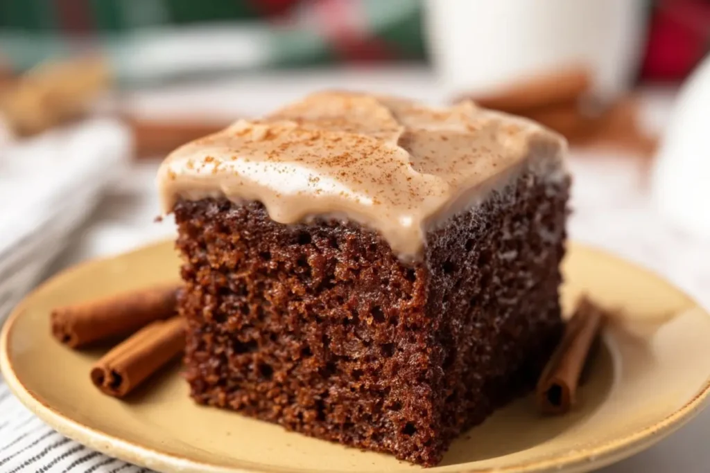 Gingerbread Cake with Cinnamon Molasses Frosting
