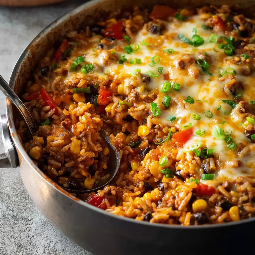 Mexican Ground Beef Casserole with Rice Recipe